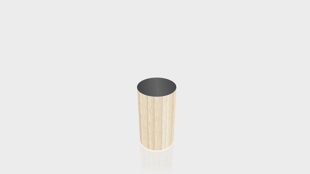 CYLINDRICAL - Natural Ash Base + Black Top