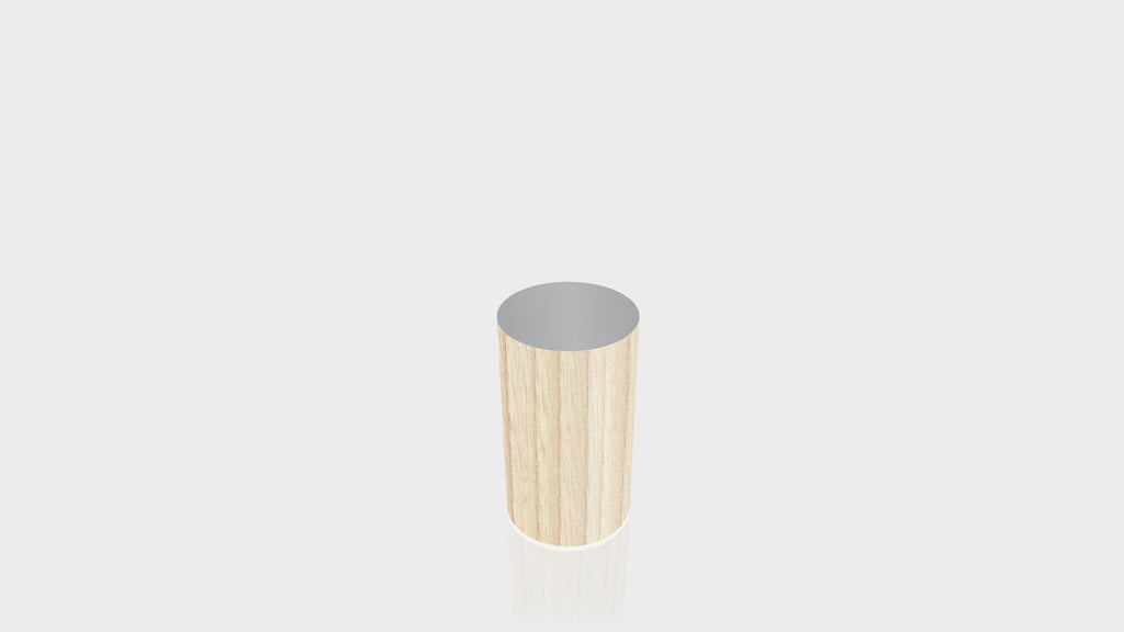 CYLINDRICAL - Natural Ash Base + Mouse Grey Top