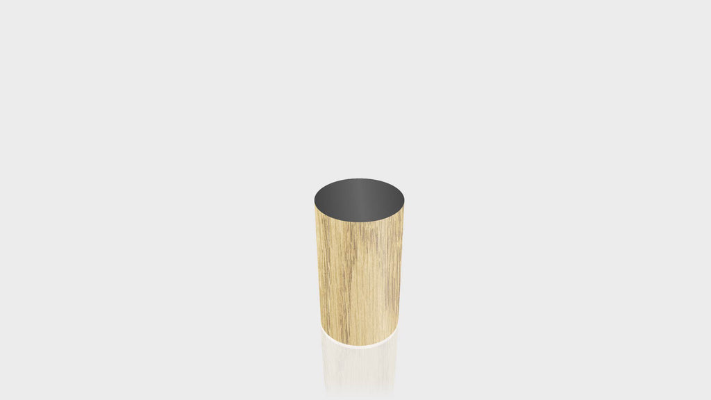 CYLINDRICAL - Natural Oak Base + Black Top