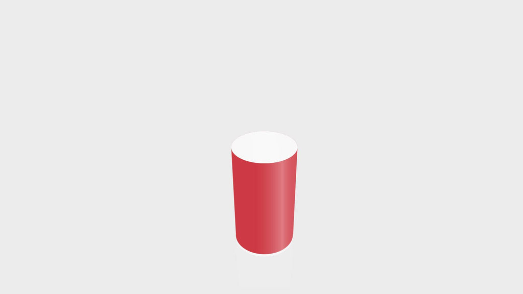 CYLINDRICAL - Spectrum Red Base + White Top