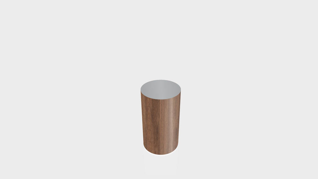 CYLINDRICAL - Thermo Walnut Base + Mouse Grey Top