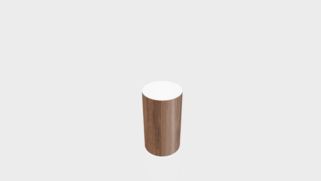 CYLINDRICAL - Thermo Walnut Base + White Top