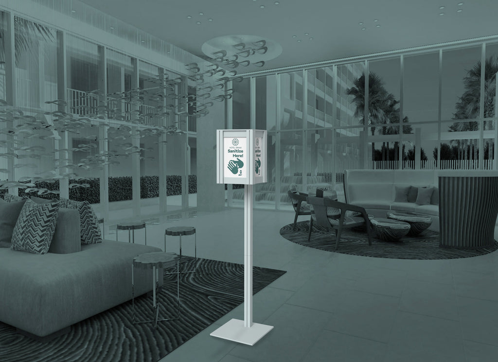 Custom Branded Touch-Free Hand Sanitizer Stand