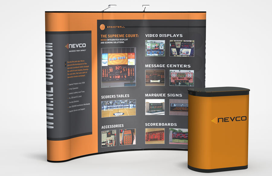 8ft Abex Premium Curve Pop-Up Display