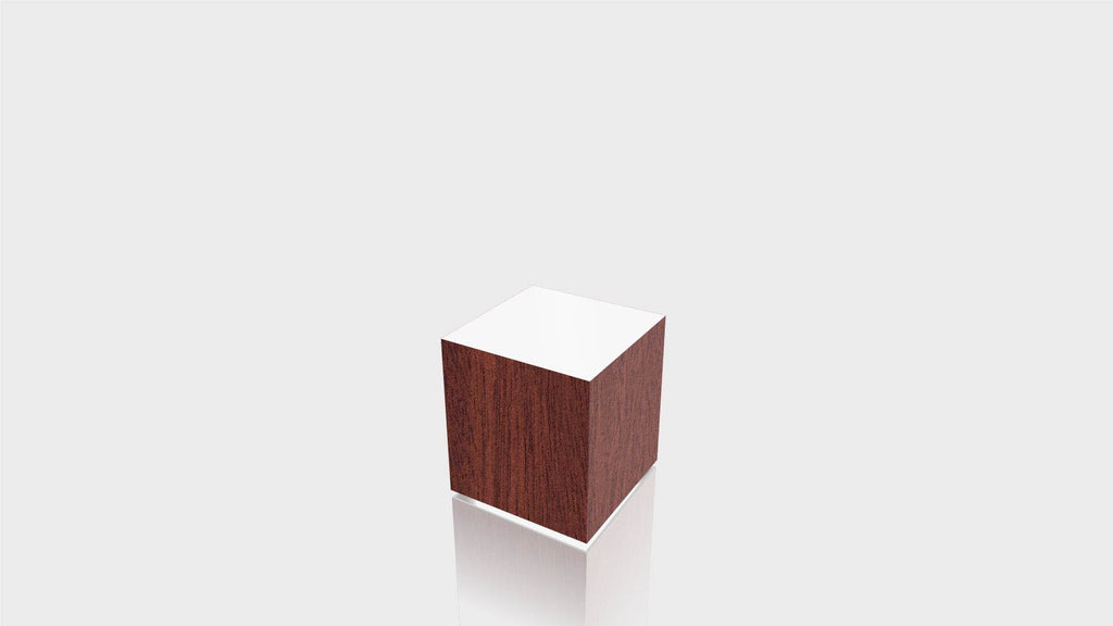 RECTANGLE - Acajou Mahogany Base + White Top