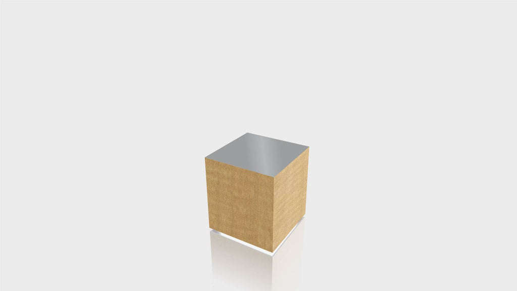 RECTANGLE - African Limba Base + Mouse Grey Top