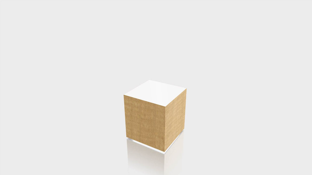 RECTANGLE - African Limba Base + White Top