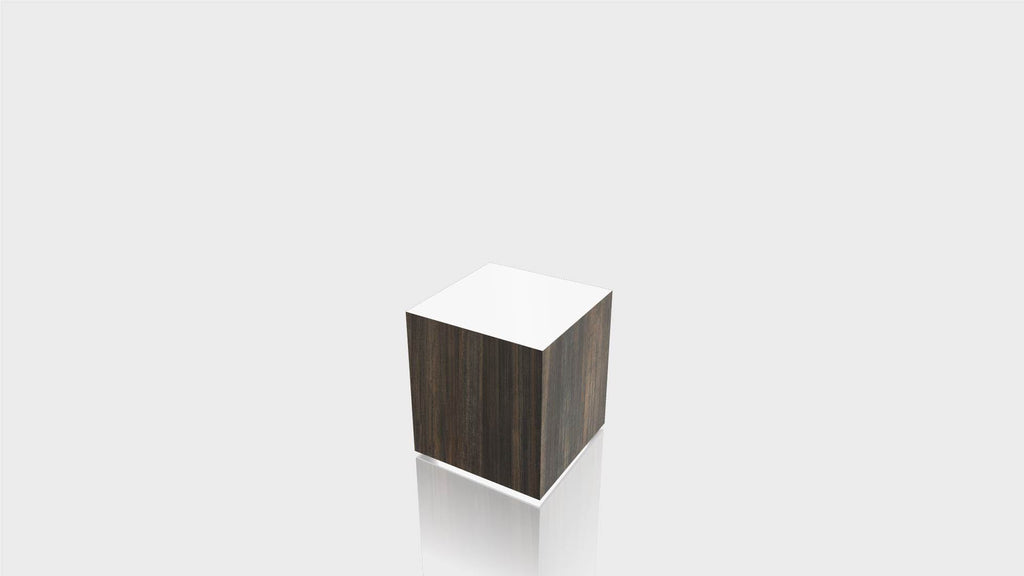 RECTANGLE - Bronzed Steel Base + White Top