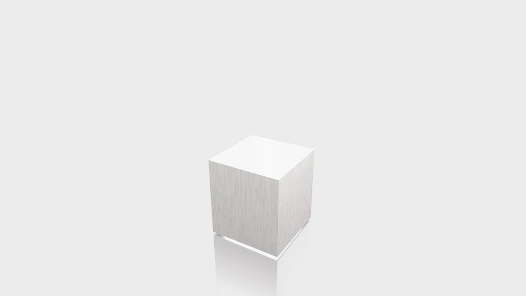 RECTANGLE - Brushed Aluminum Base + White Top