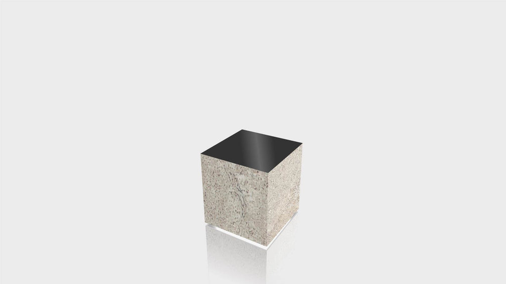 RECTANGLE - Concrete Stone Base + Black Top