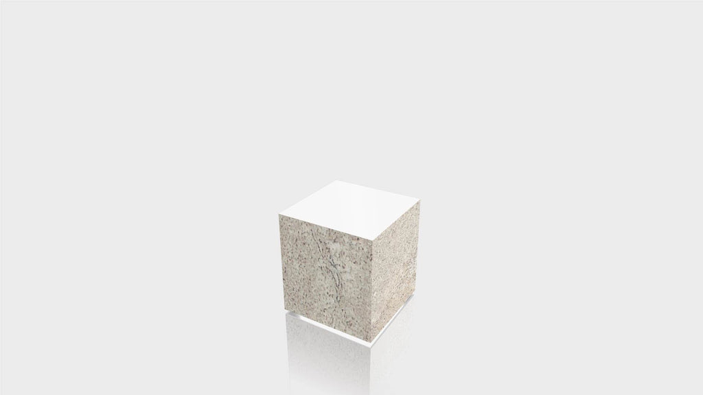 RECTANGLE - Concrete Stone Base + White Top