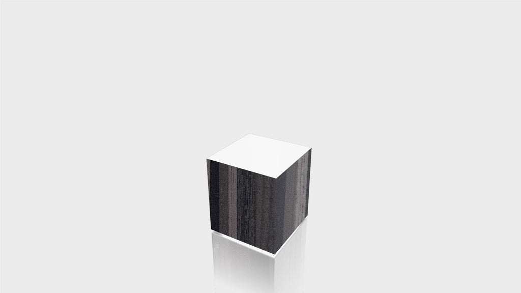 RECTANGLE - Ebony Ribbonwood Base + White Top