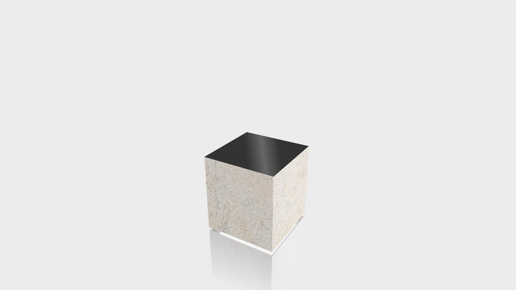 RECTANGLE - Lime Stone Base + Black Top