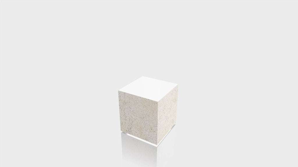 RECTANGLE - Lime Stone Base + White Top