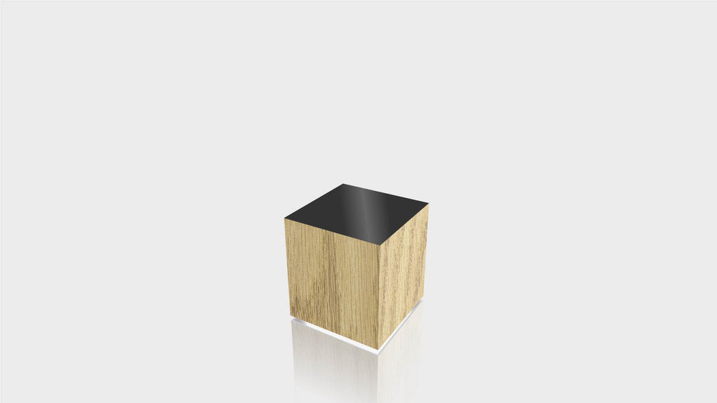 RECTANGLE - Natural Oak Base + Black Top