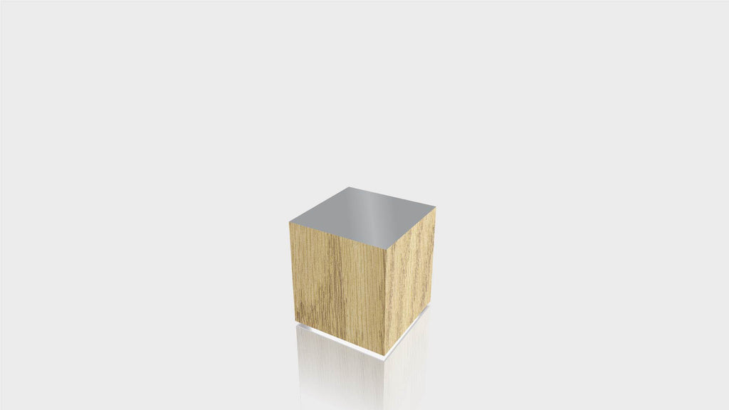 RECTANGLE - Natural Oak Base + Mouse Grey Top