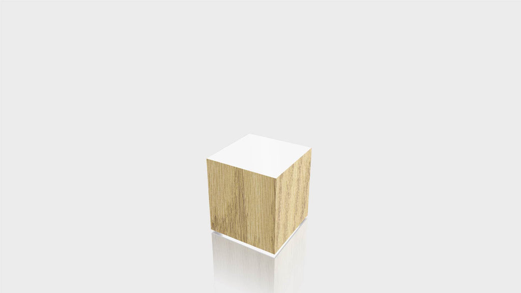 RECTANGLE - Natural Oak Base + White Top