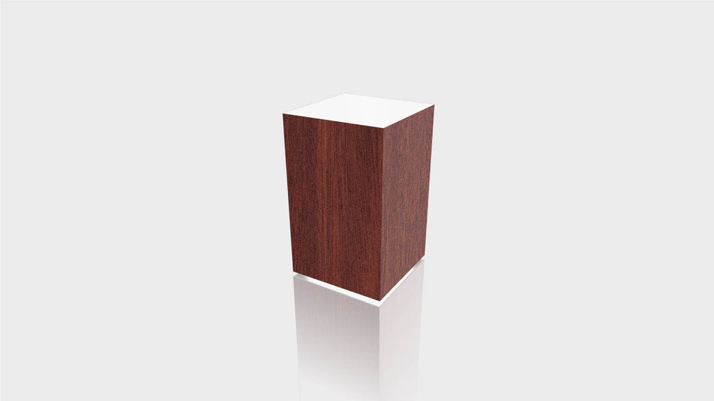 RECTANGLE - Acajou Mahogany Base + White Top