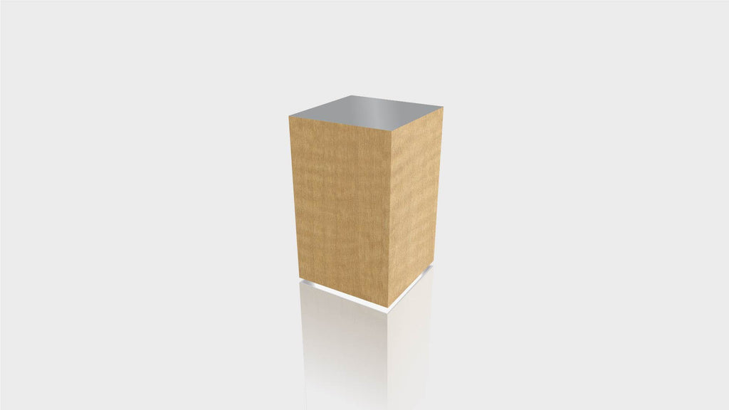 RECTANGLE - African Limba Base + Mouse Grey Top