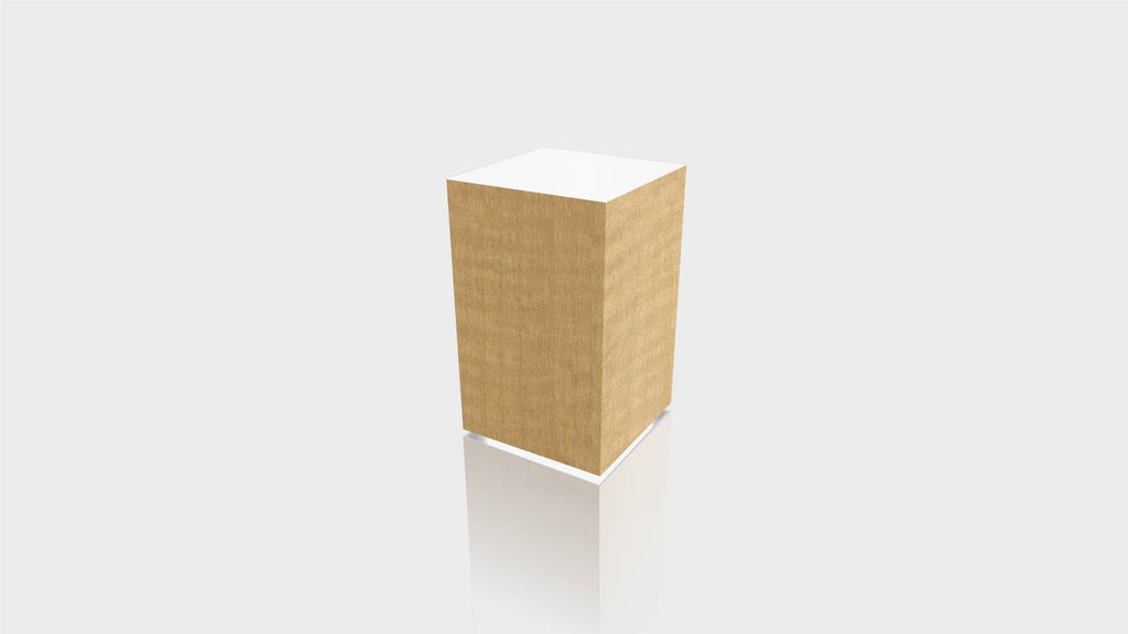 RECTANGLE - African Limba Base + White Top