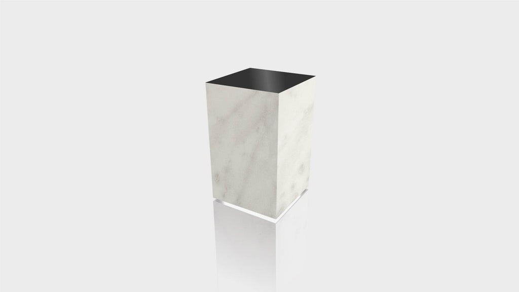 RECTANGLE - Carrara Bianco Base + Black Top