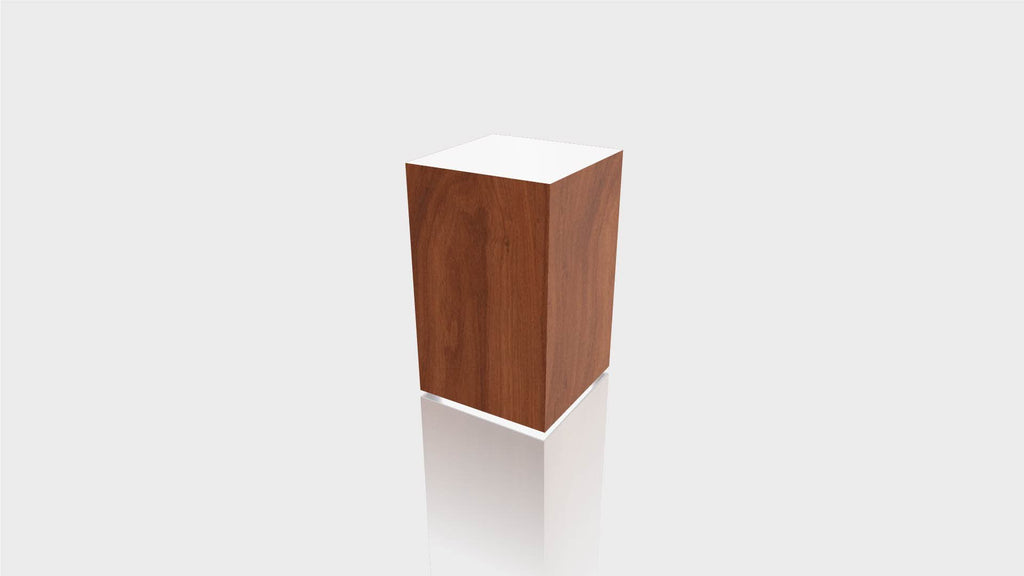 RECTANGLE - Cherry Heartwood Base + White Top