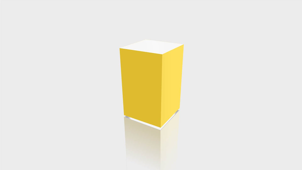 RECTANGLE - Chrome Yellow Base + White Top