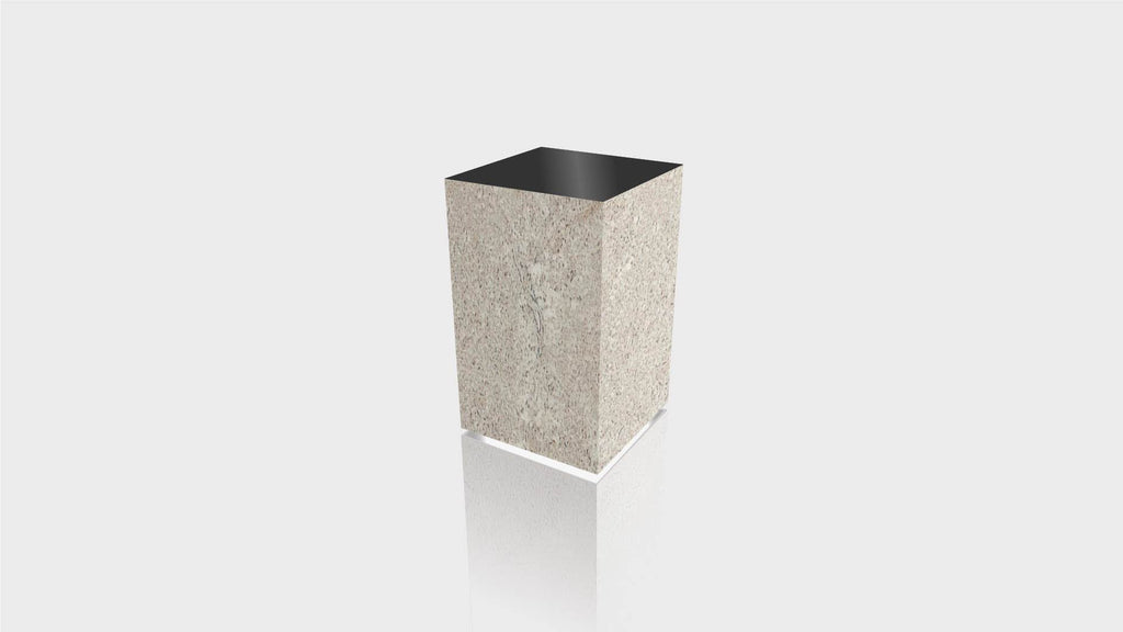 RECTANGLE - Concrete Stone Base + Black Top