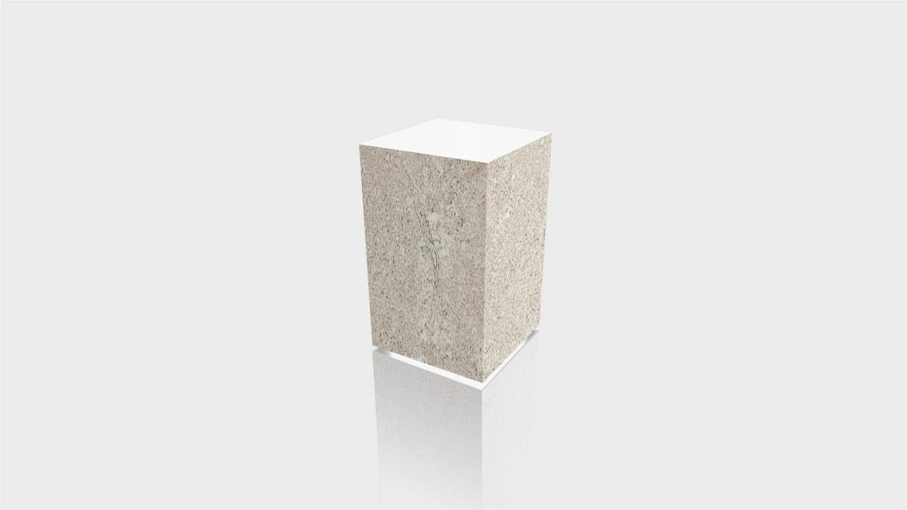 RECTANGLE - Concrete Stone Base + White Top