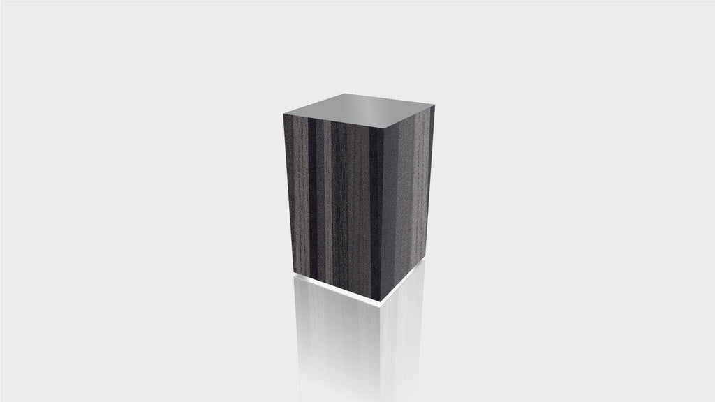 RECTANGLE - Ebony Ribbonwood Base + Mouse Grey Top