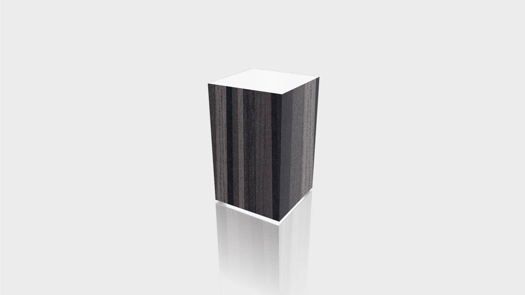 RECTANGLE - Ebony Ribbonwood Base + White Top