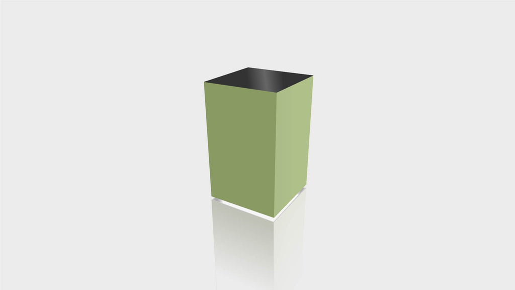 RECTANGLE - Leaf Green Base + Black Top