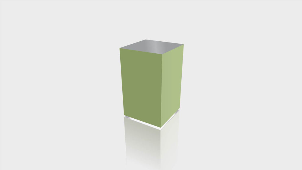 RECTANGLE - Leaf Green Base + Mouse Grey Top