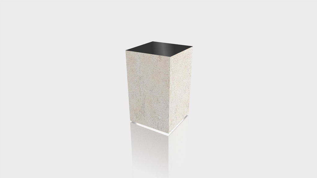 RECTANGLE - Lime Stone Base + Black Top