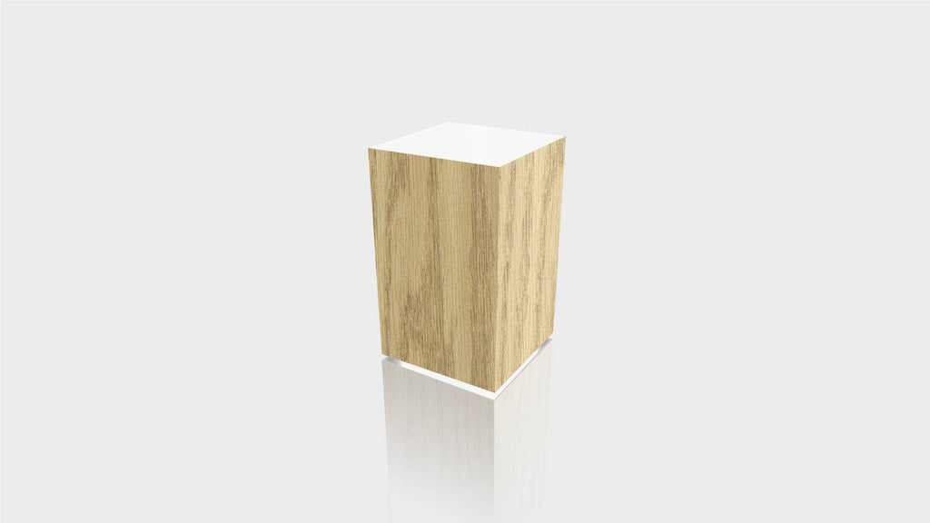 RECTANGLE - Natural Oak Base + White Top