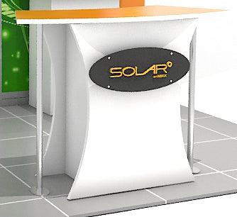 Reception Counter with Plex Sign and 3D Logo